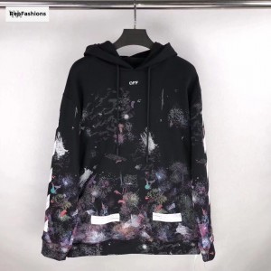 off white galaxy brushed hoodie