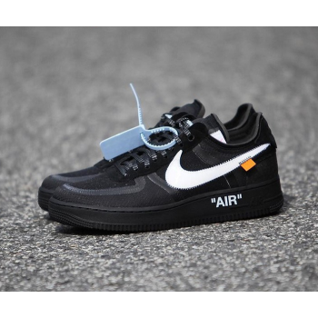 OFF-WHITE X NIKE AIR FORCE 1 LOW "BLACK/WHITE" SHOES AO4606-001