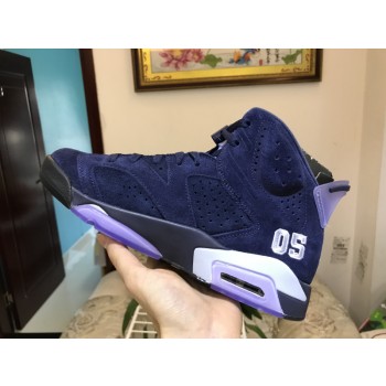 Air Jordan 6 Blue Suede 384664-112