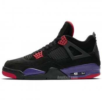 Air Jordan Retro 4 "Raptors" Black Purple Shoes For Sale AQ3816-065