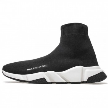 BALENCIAGA SHOES LIKE SOCKS HIGH TOP SPEED RUNNERS BLACK/WHITE 494371W05G0