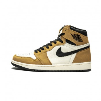 Air Jordan 1 Retro High OG "Wheat" AJ1 White Black And Yellow/Gold 555088-700