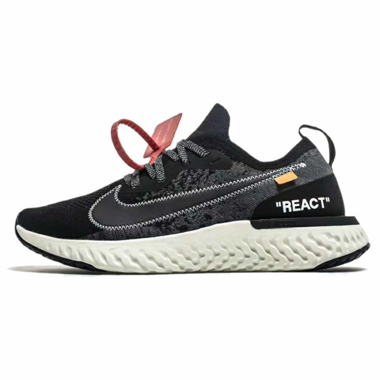 nike epic react flyknit x off white