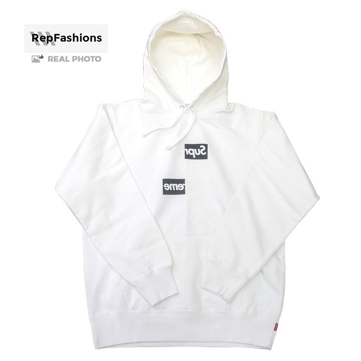 Replica Supreme CDG Split Box Logo Hoodie Sweatshirt Buy Online With High Quality