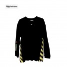 Off White Side Tape Yellow Hoodie Sweatshirt