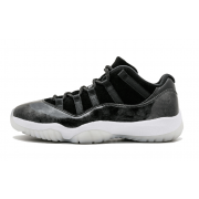 Air Jordan 11 Low "Barons" Black On Feet Grade School For Sale 528895-010