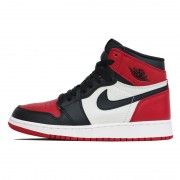 Air Jordan 1 "Bred Toe" Womens GS "Red and Black Jordans" Shoes 575441-610
